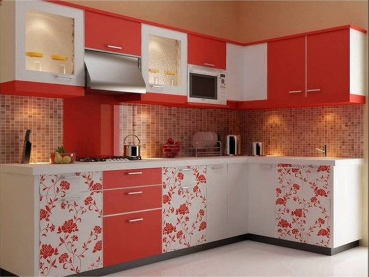 Dapur warna merah ala italia, sumber youtube Антон Шишко