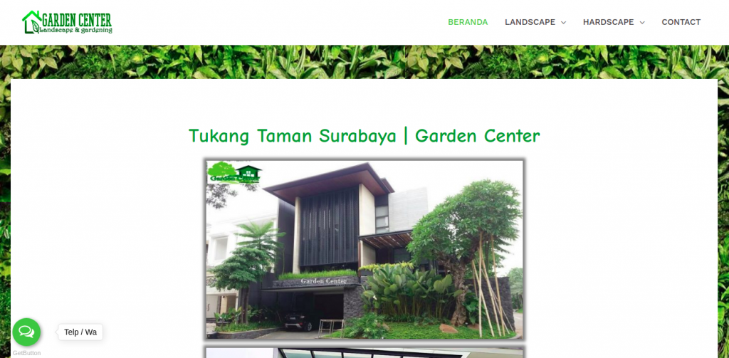 Tampak situs website dari Garden Center, foto: screenshots