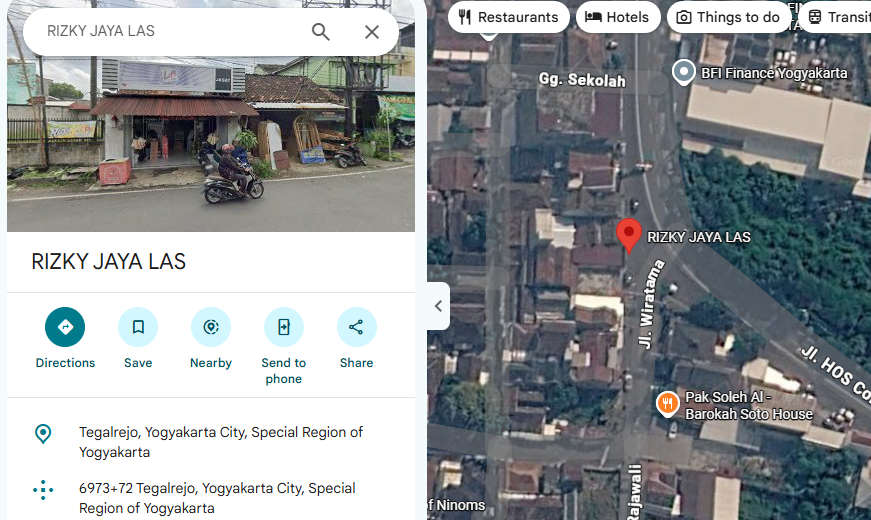 Bengkel las Rizky Jaya Tegalrejo