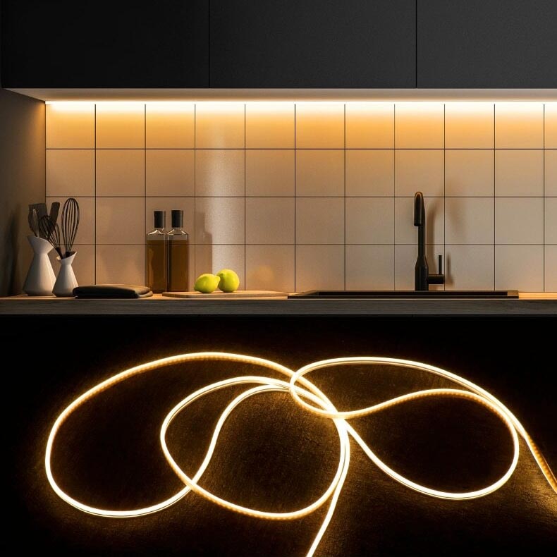 Lampu LED strip untuk kitchen set