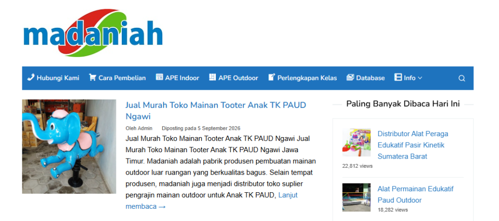 Website bengkel madaniah